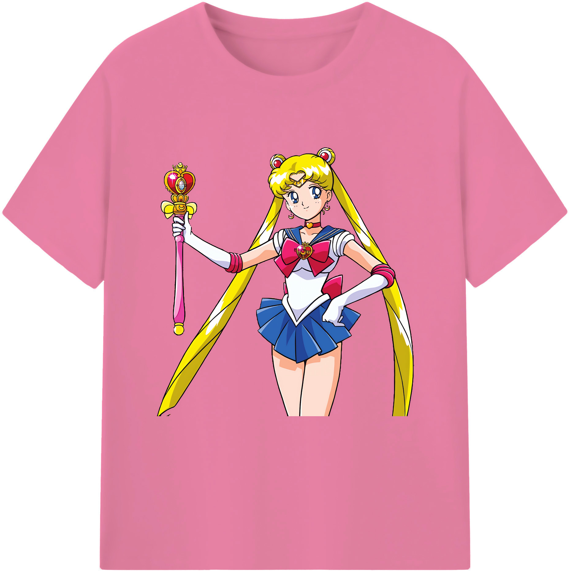 （画像用） 美少女戦士セーラームーン 月野 うさぎ つきの うさぎ Sailor Moon Tsukino Usagi 綿100％半袖Tシャツ（フロントプリント）